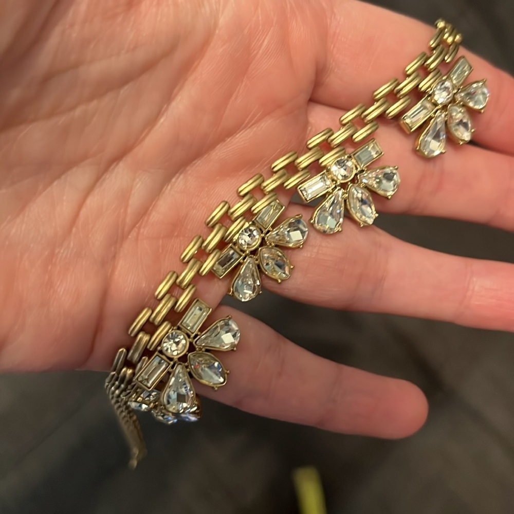 Max & Zoe Gold and Crystal Bib Necklace - Picture 7 of 15